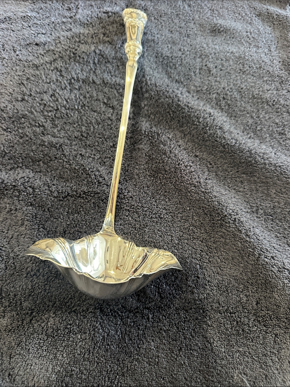Vintage Sheffield, England EPNS A1 punch ladle WEB sterling silver handle